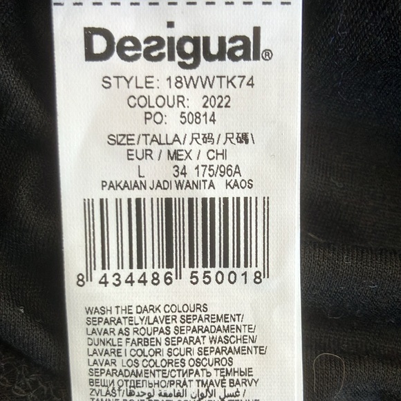 NEW Desigual Middleton mesh top daisy tiger ocean Large - Picture 9 of 11